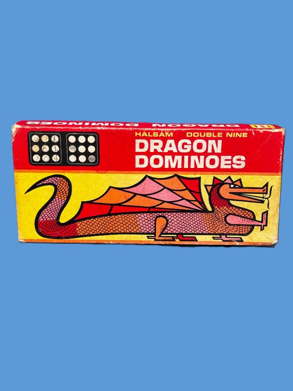 Halsam x Playskool Double Nine Dragon Dominoes 920, Vintage ca, 1962, Incomplete